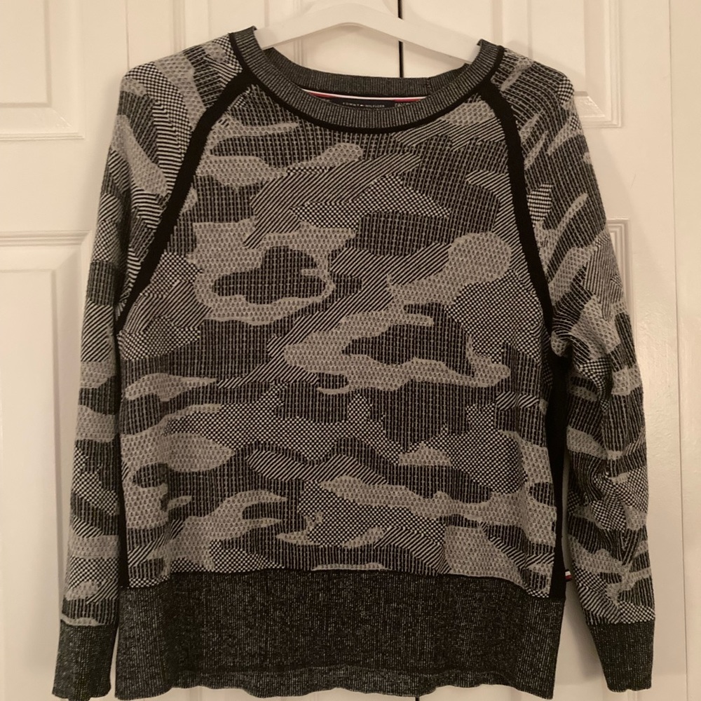 Tommy Hilfiger Cotton Camo Jacquard Sweater
